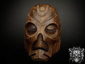 Wooden Dragon Priest Mask - Skyrim Inspired Replica